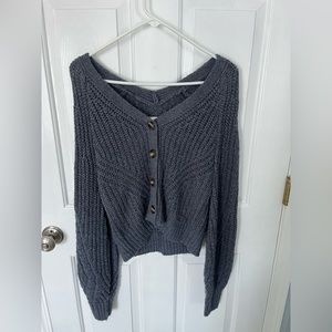 Abercrombie Dark Blue Stitched Cardigan